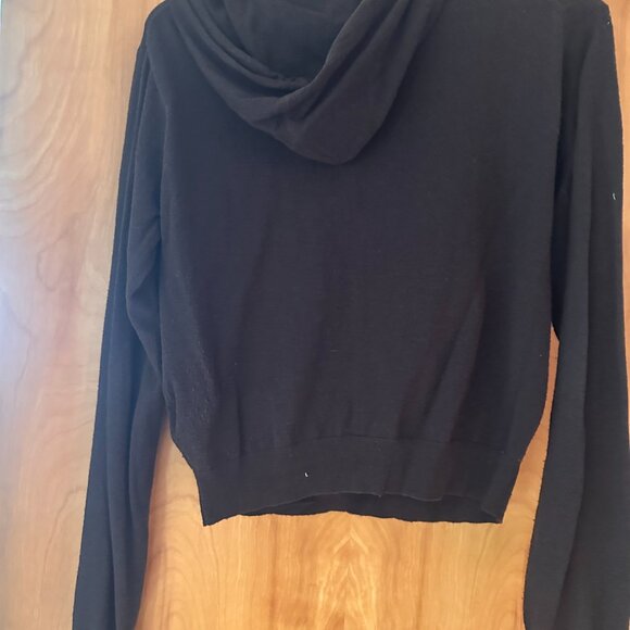 Tibi Skinlike Mercerized Wool Shrunken Hoodie - Picture 4 of 7